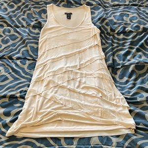 NY&Co cream ruffle dress